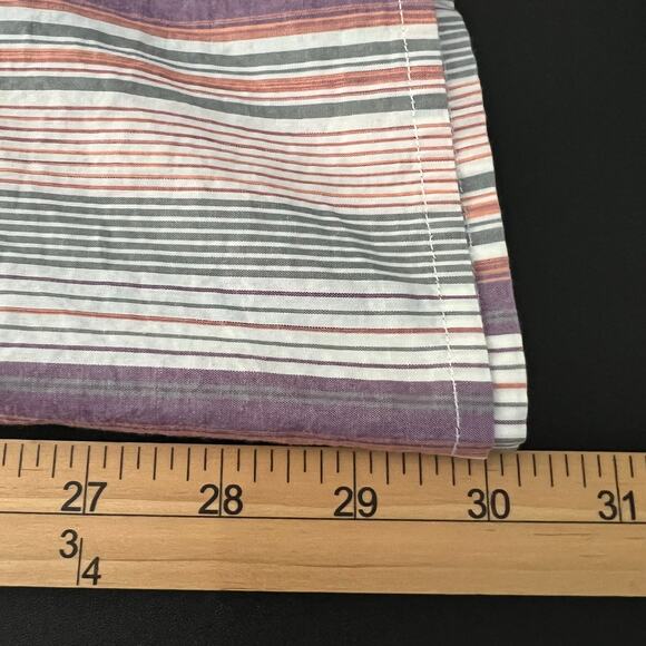 Tommy Bahama Pima Cotton Pastel Striped Button Down Shirt | Men's Size Medium - Picture 7 of 8